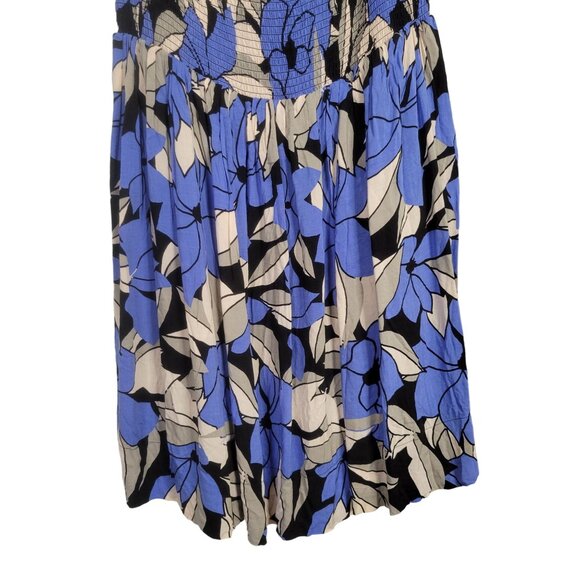 Free People Size L Dress Louise Off Shoulder Mini Floral Smocked Mini Flutter - Picture 4 of 11